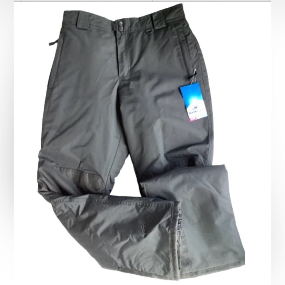 Slalom women’s black ski snow winter pant, lined and padded. Medium.